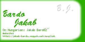 bardo jakab business card